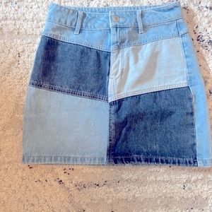 Wild fable Three toned jean skirt